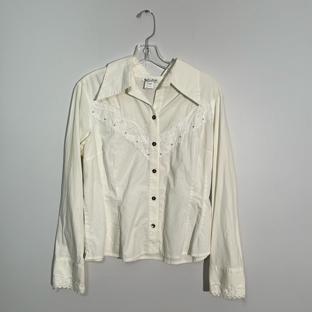 Western Style Denim Button Down vintage 90s / y2k